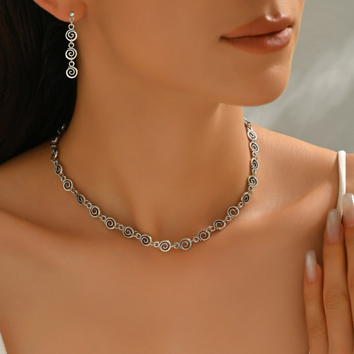 Wholesale Retro Spiral Simple Vintage Creative Alloy Earrings