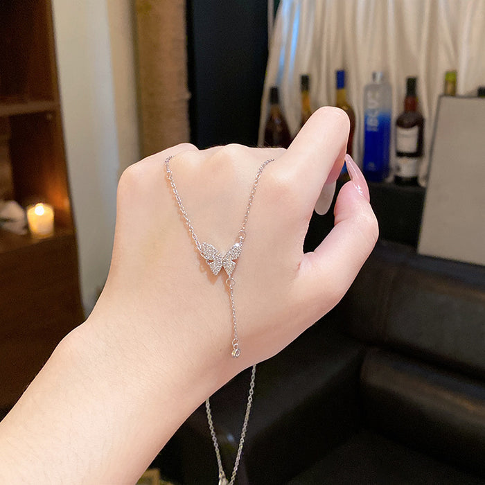 Wholesale Titanium Steel Micro Inlaid Zircon Clavicle Chain