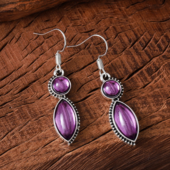Wholesale Retro Gemstone Earrings