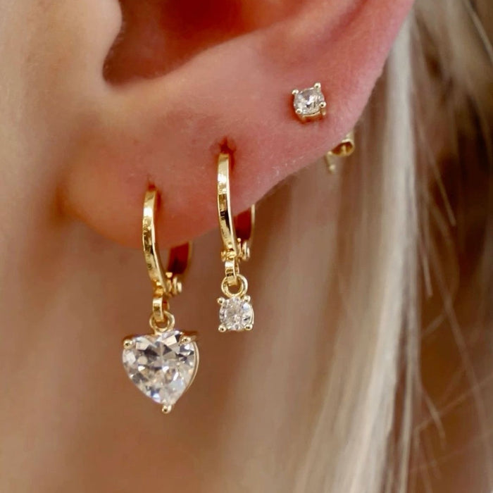 Wholesale Geometric square copper ear clip set