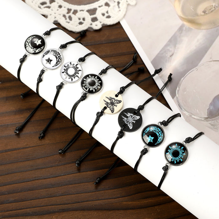 Wholesale sun and moon lovers time couple bracelet