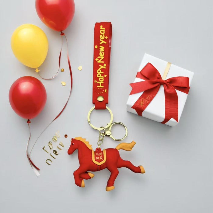 Wholesale 3D PVC Year of the Horse Keychain