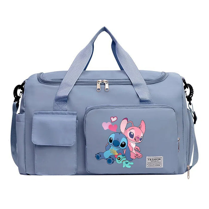 Wholesale Cartoon Printed Fitness Bag with Shoe Storage Large Capacity Duffel Bag Sports Portable Shoulder Bag Travel Bag