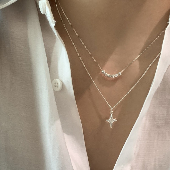 Wholesale  S925 Sterling Silver Butterfly Necklace Gift Female Niche Personalized Pendant