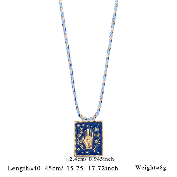 Wholesale Personalized Devil's Eye Necklace Retro Exaggerated Stainless Steel Necklace