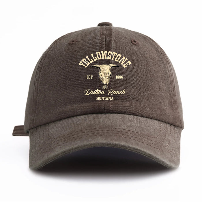 Wholesale Chic Western Ranch Print Baseball Cap Adjustable Curved Brim Sun Hat For Resale
