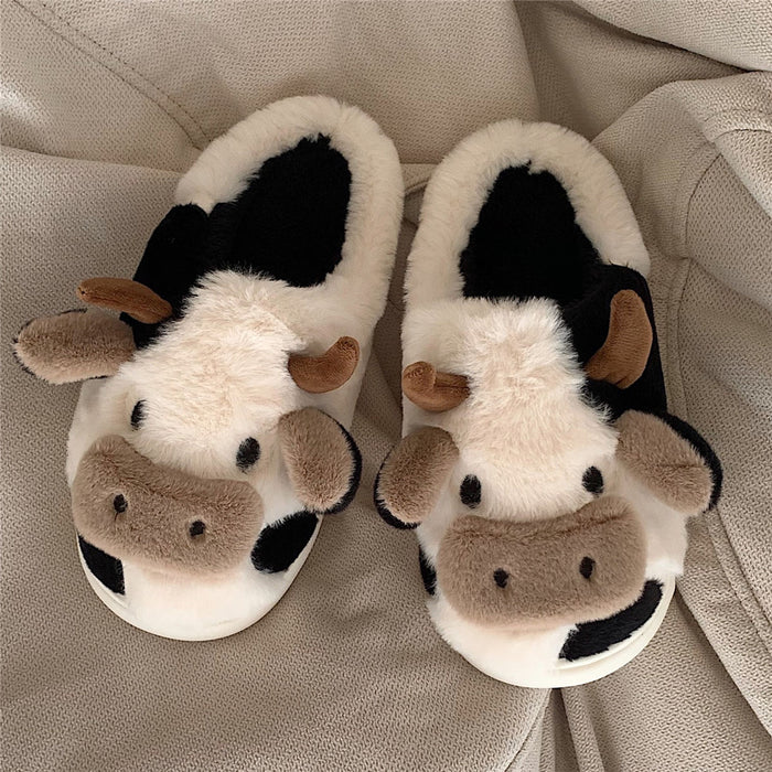 Wholesale Cartoon Cow Baotou Cotton Slippers JDC-SP-RongHe003