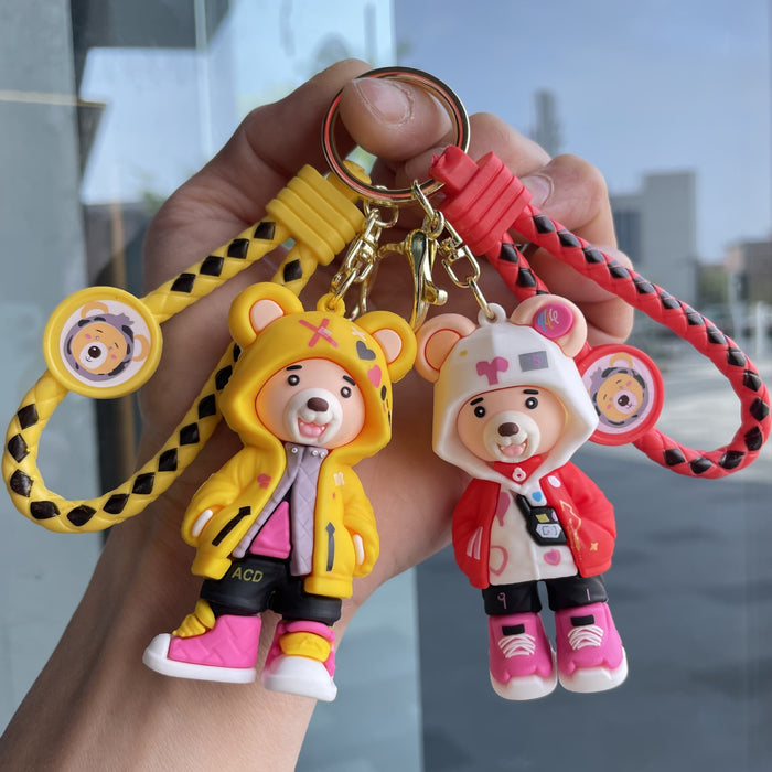 Wholesale Cartoon Fashion Keychain Pendant 3D Doll Couple Bag Pendant Doll Grabbing Machine Small Gift