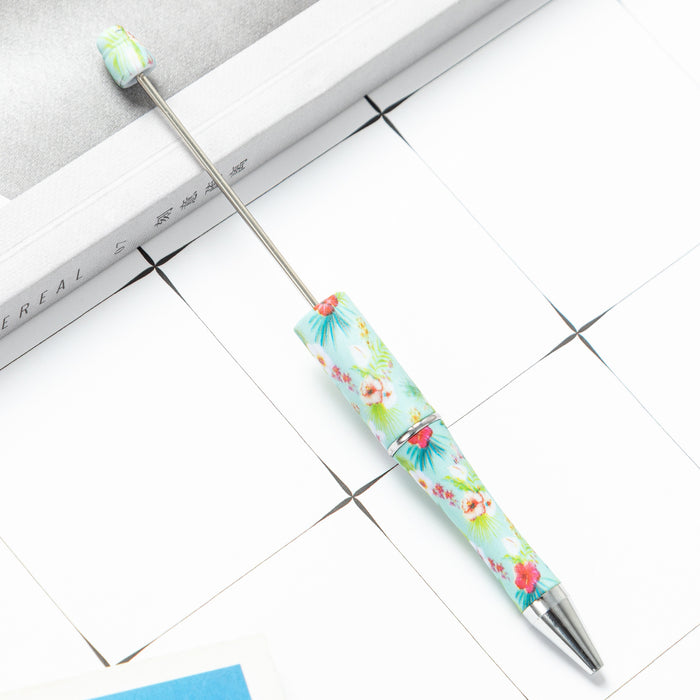 Wholesale DIY Beadable Pens Cow Print Leopard Print Christmas Plastic Pen DIY for Beaded JDC-PN-HuaH006