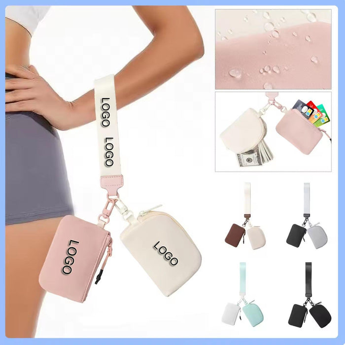 Wholesale Wrist Bag Portable Lulu Card Bag Storage Bag Bank Card Mini Coin Purse