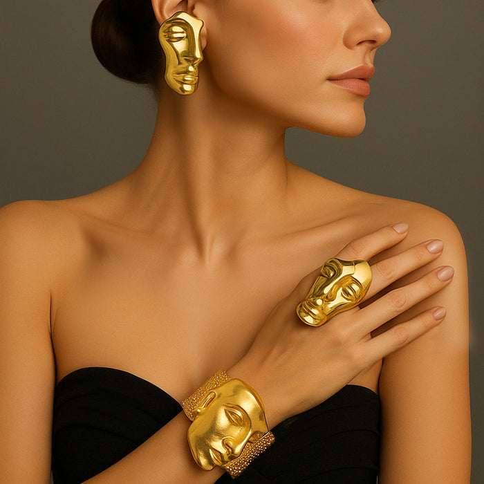 Wholesale Design Feeling Elegant Face Mask Jewelry suit