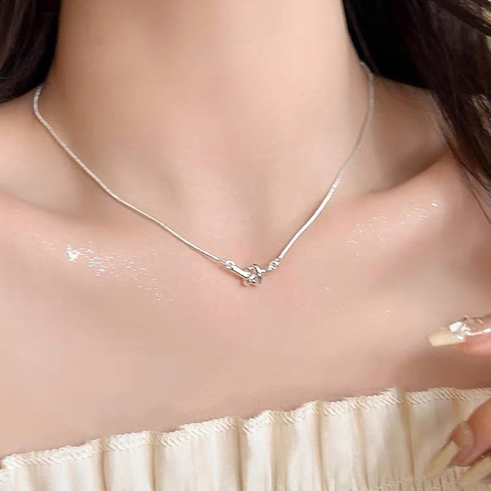 Wholesale S925 Silver  Necklace Women's  Clavicle Chain choker necklace