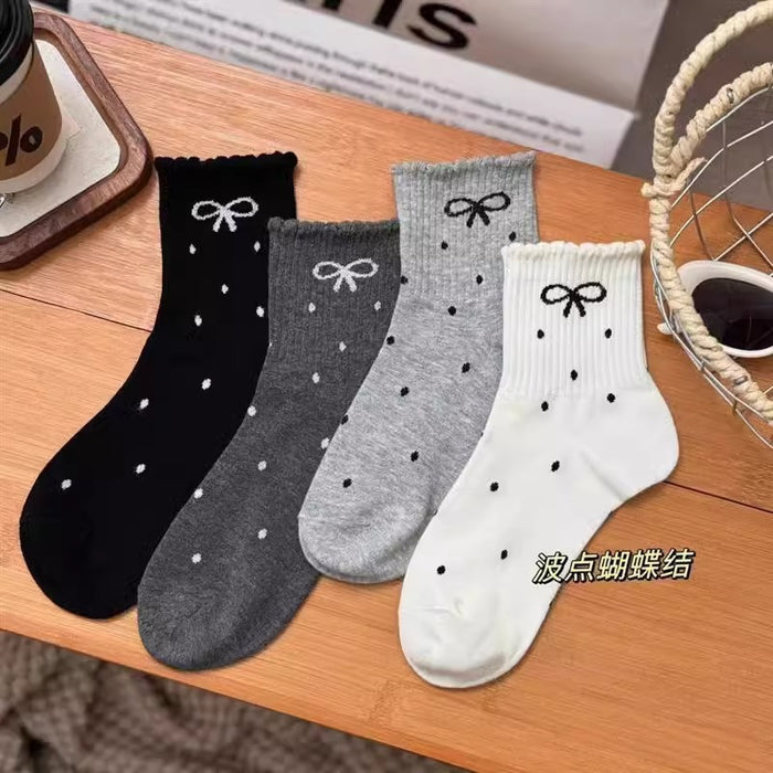 Wholesale Socks Children's Maillard Color Series Mid Tube Socks Versatile Pile Socks College Style Brown Series Long Socks JDC-SK-JiaMu004