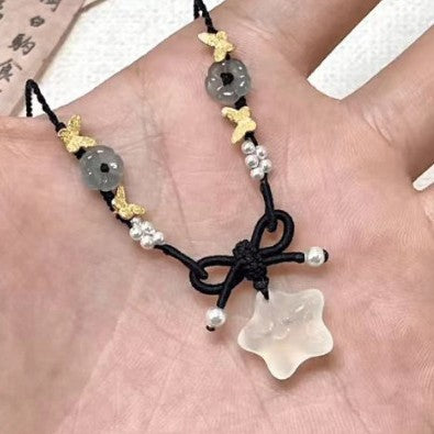 Wholesale Flowers, butterflies, stars, pendants, hanging ropes, hand woven necklaces, simple accessories