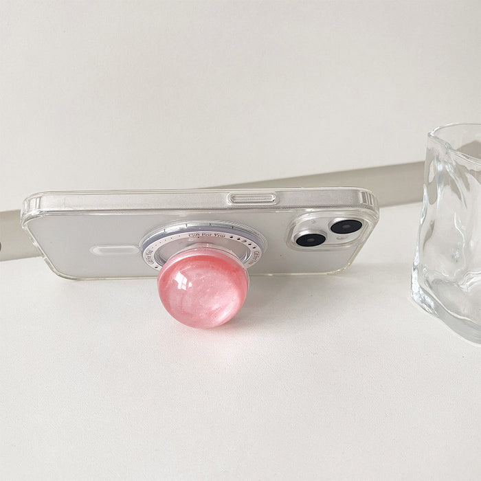 Wholesale Solid color crystal ball phone airbag stand