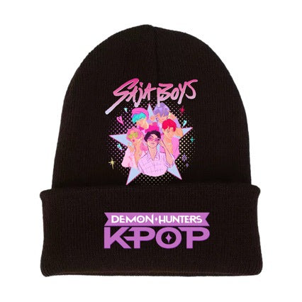 Wholesale Kpop Cartoon knitted hat warm hat
