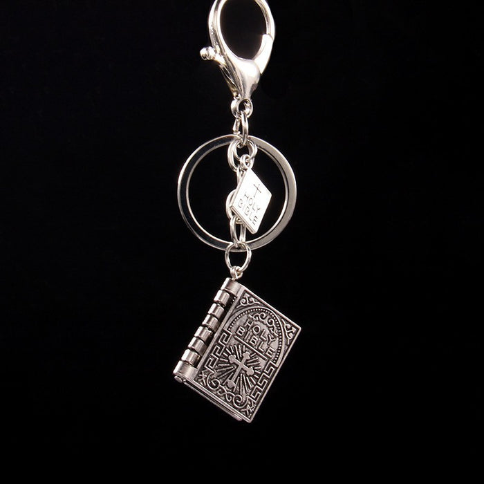 Wholesale Book Crosses Zinc Alloy Keychains