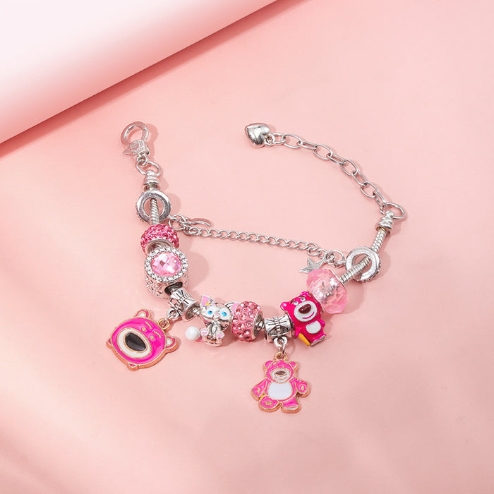 Wholesale Cartoon Beaded Alloy Enamel Bracelet