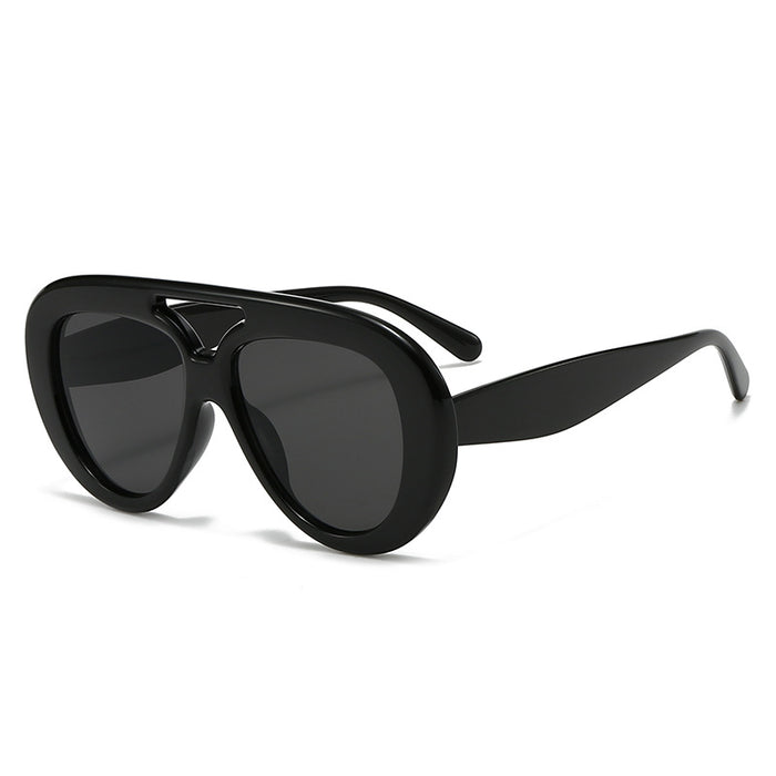 Wholesale Fashion Sunglasses Double Beam Large Frame UV resistant Sunscreen Sunglasses