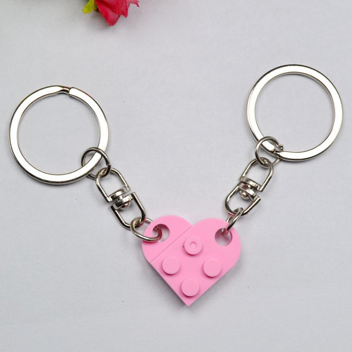 Wholesale Love Building Blocks Plastic Keychain JDC-KC-Maih001