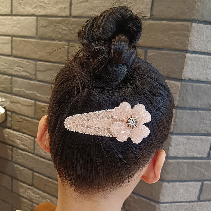 Wholesale sweet pink rhinestone Hair Clips accessories