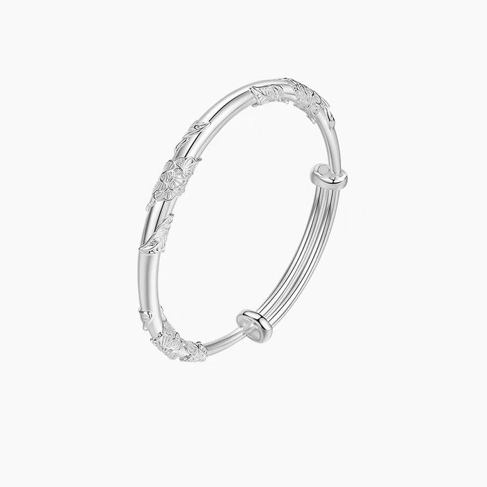 Wholesale Bracelet women's silver plated butterfly bell solid bracelet