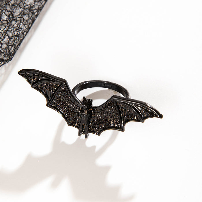 Wholesale Halloween Gothic Bat Ring Vintage Dark  Fashion Accessory for Women MOQ≥2