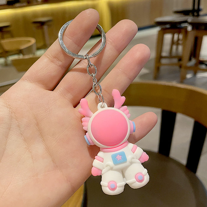 Wholesale PVC keychain creative New Year gift cartoon backpack pendant