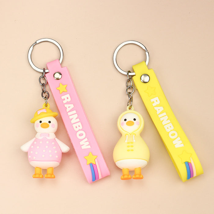 Wholesale Cartoon Cute Couple Backpack Pendant Travel Duck JDC-KC-Aohong010