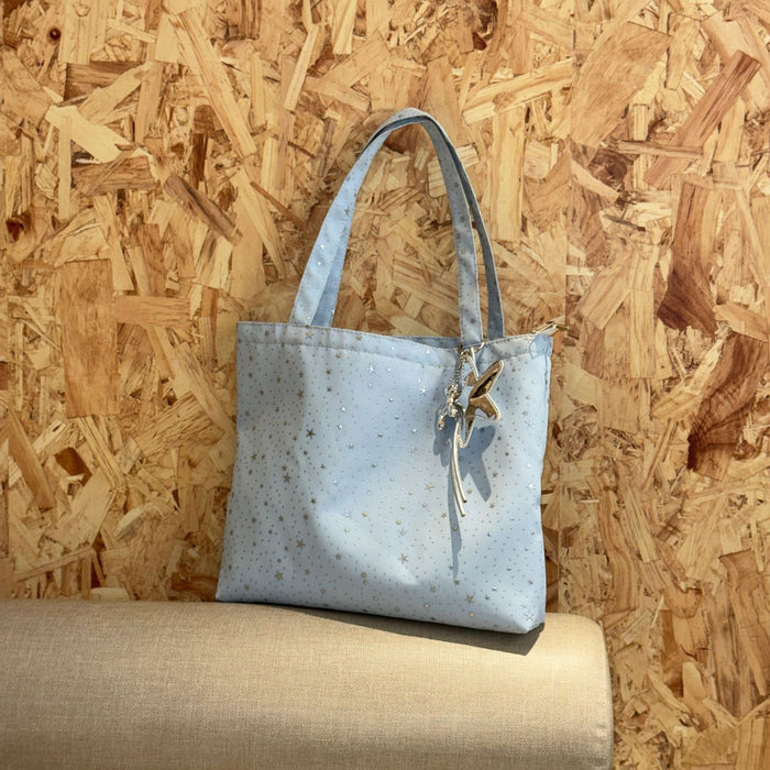 Wholesale Canvas Star Pattern Large Capacity Tote Bag Casual Fashion Accessory Gift