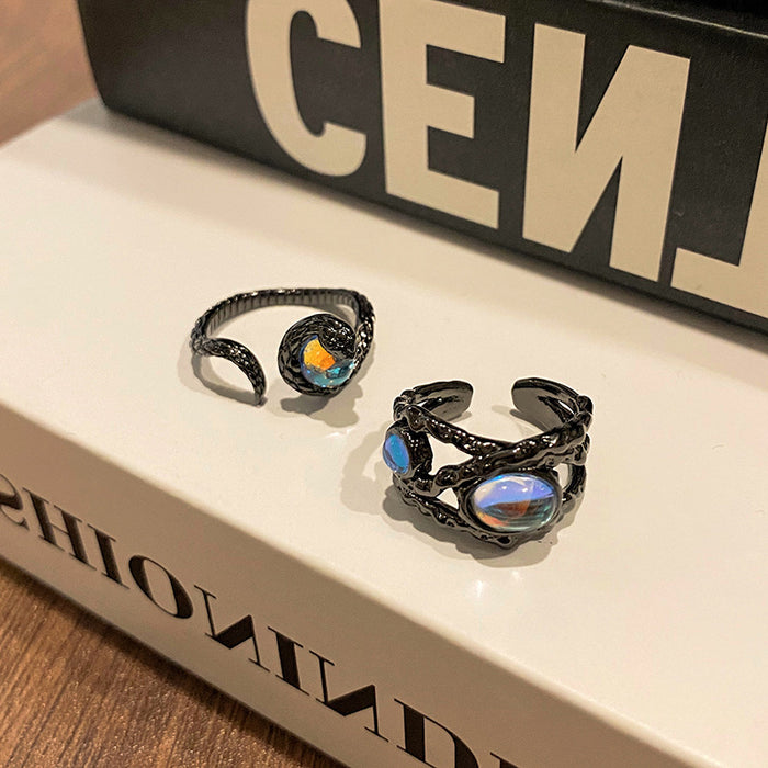 Wholesale Personalized dual tone ring, niche index finger ring