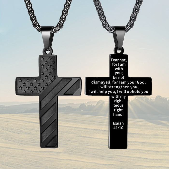 Wholesale Cross necklace stainless steel chain pendant