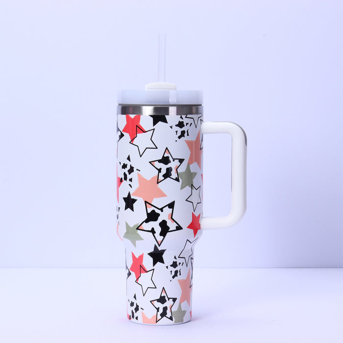 Wholesale 304 Stainless Steel 40oz Insulated Tumbler with Straw Portable Travel Cup MOQ≥2