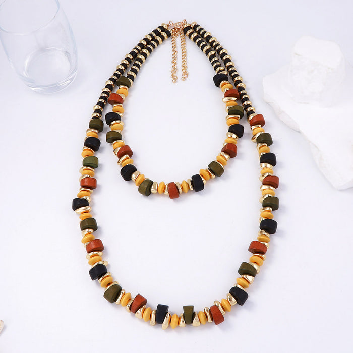 Wholesale Wooden Double-Layer Stacked Gravel Women's Suit