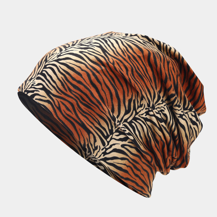 Wholesale Leopard print headf that can be used as both a Fashionhat and a neck warmer.