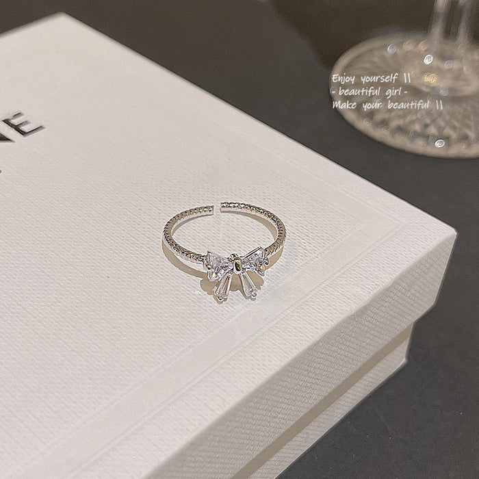 Wholesale Butterfly ring inlaid with zircon