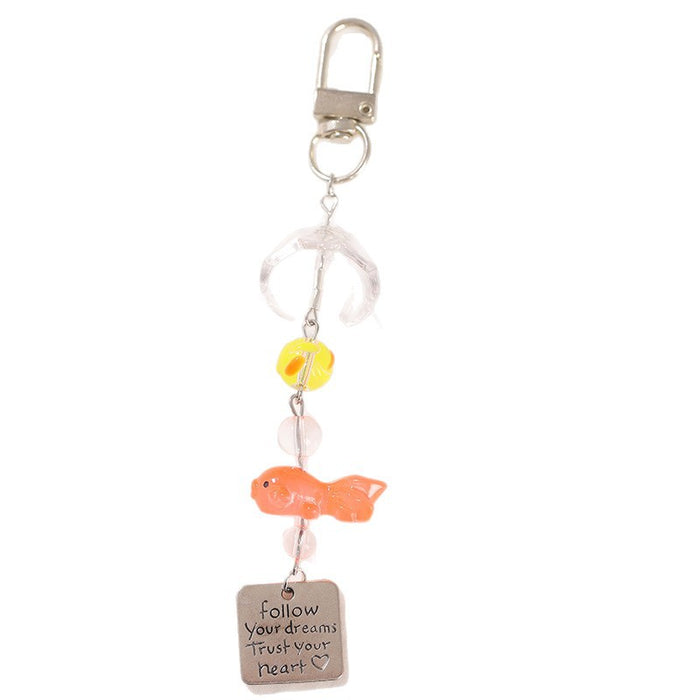 Wholesale Goldfish Pendant Mobile Phone Chain Beaded Pendant Mobile Phone Keychain