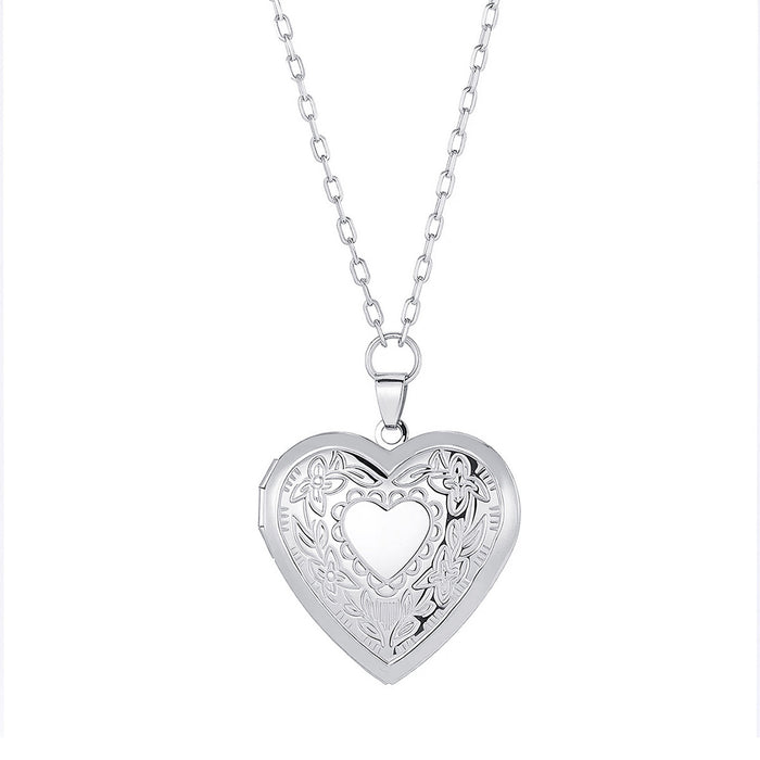Wholesale Fashionable couple love pendant necklace exquisite can be opened photo frame peach heart collarbone chain for women