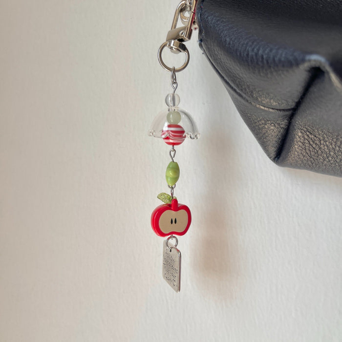 Wholesale Apple Mobile Phone Chain Green Five-Pointed Star Cute Fruit Pendant Hanging Decoration