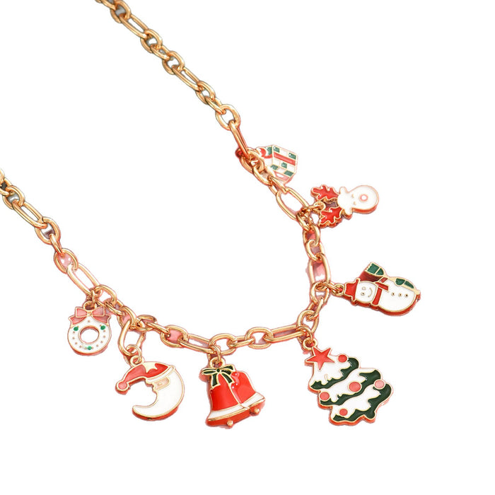 Wholesale Christmas Snowman Clavicle Necklace