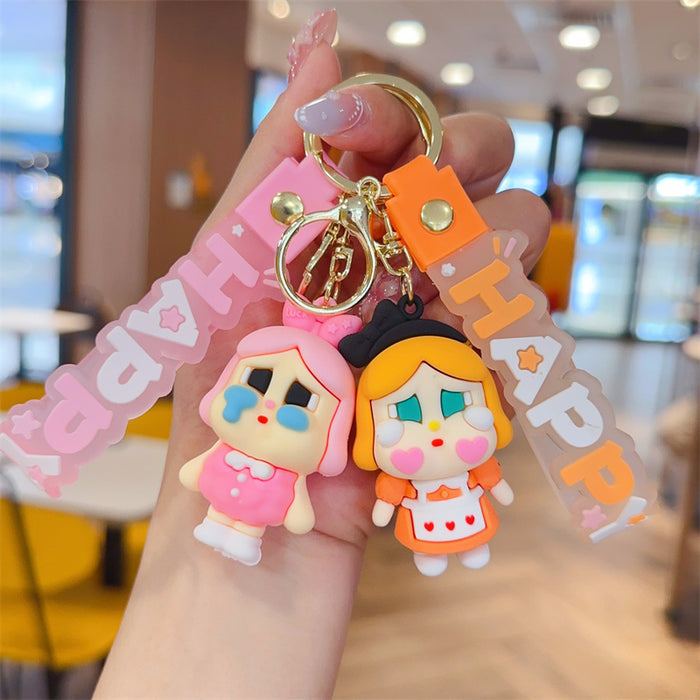 Wholesale Crying Doll Keychain Pendant Cute PVC Cartoon Bag Charm Gift Boutique Resale