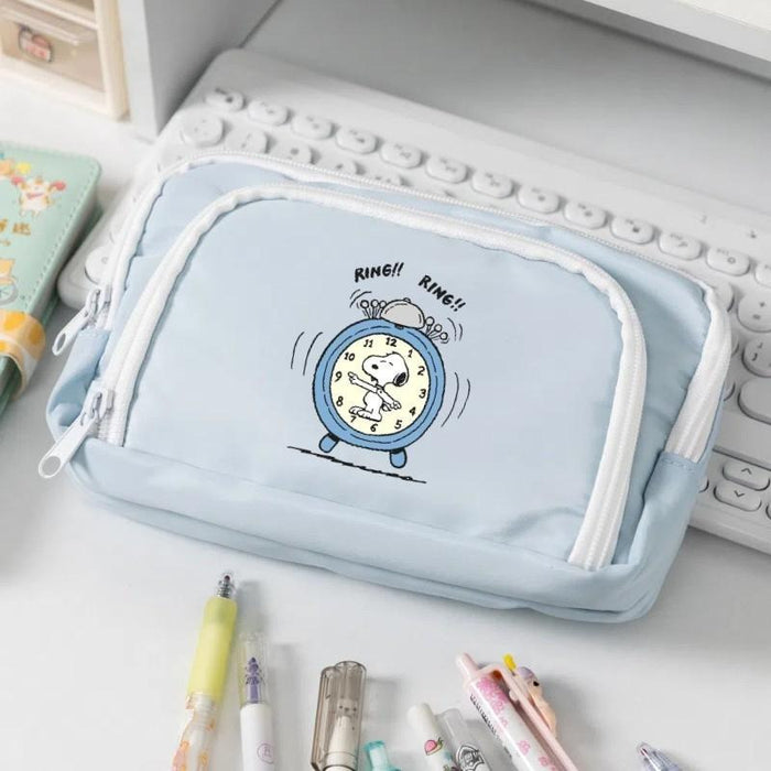 Wholesale Polyester Cartoon Dog Print Pencil Case Cute Student Stationery Pouch For School Girls Storage Bag