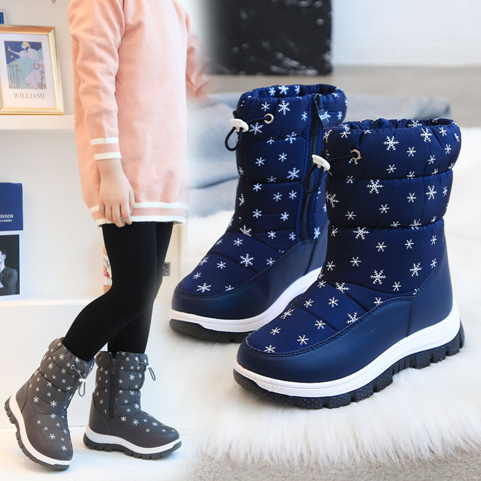 Wholesale A Pair/ Children's Snow Boots High Cut Cute and Fashionable Cotton Shoes Casual and Warm Boots JDC-KS-SB003