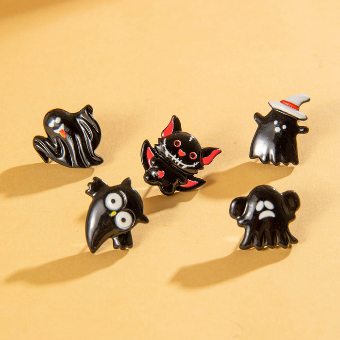 Wholesale Cross-border Cartoon Fun Owl Ghost Earrings Diablo Personalized Bat Earrings MOQ≥2