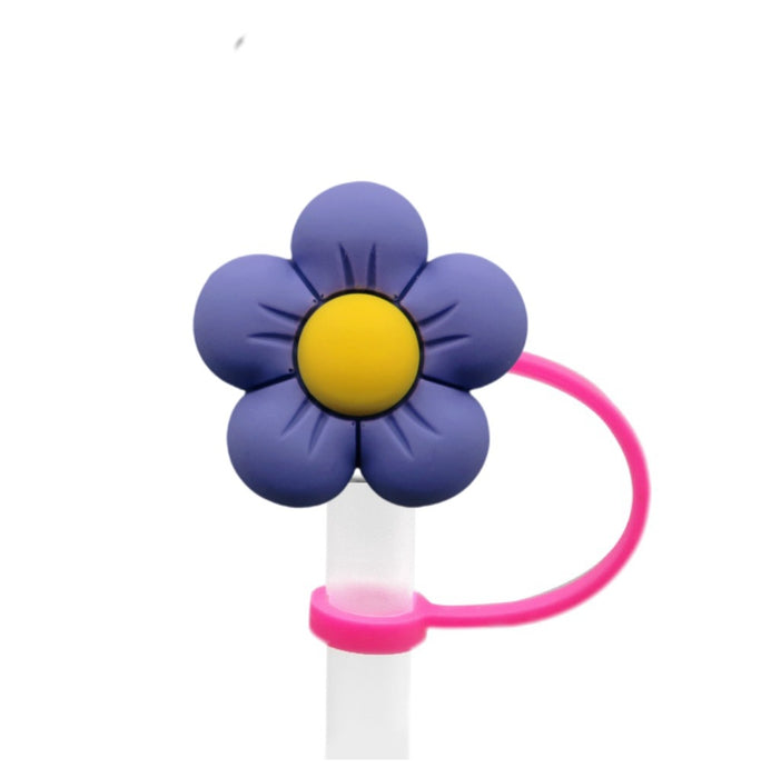 Wholesale New Colorful Flower Series Straw Cap Creative DIY Straw Stopper Reusable Straw Decorative Straw Cover