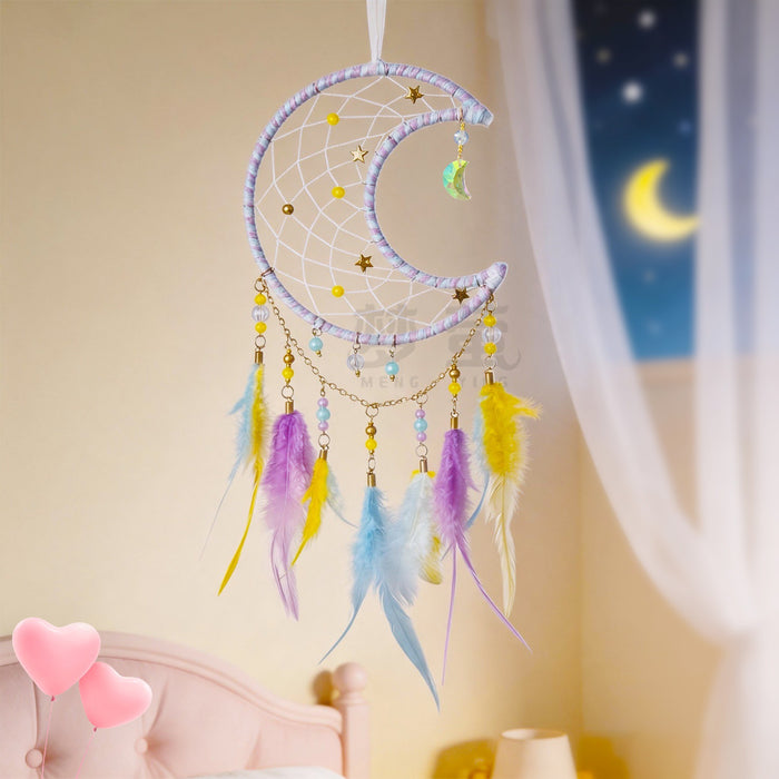 Wholesale Star and Moon Fairy Tale Dream Catcher Decorative Accent for Children' s Room MOQ≥2