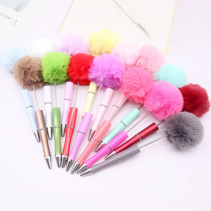 Wholesale Hair Ball Plastic Bead Pen JDC-PN-ChenYu004