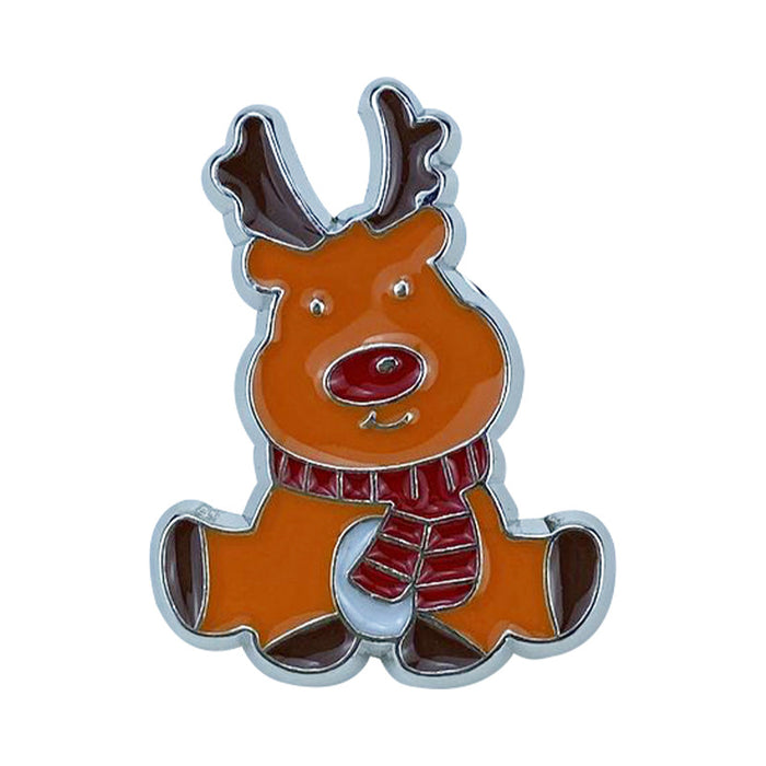 Wholesale Christmas Santa Reindeer Snowman Alloy Brooch Pin Chic Holiday Fashion Accessory MOQ≥2