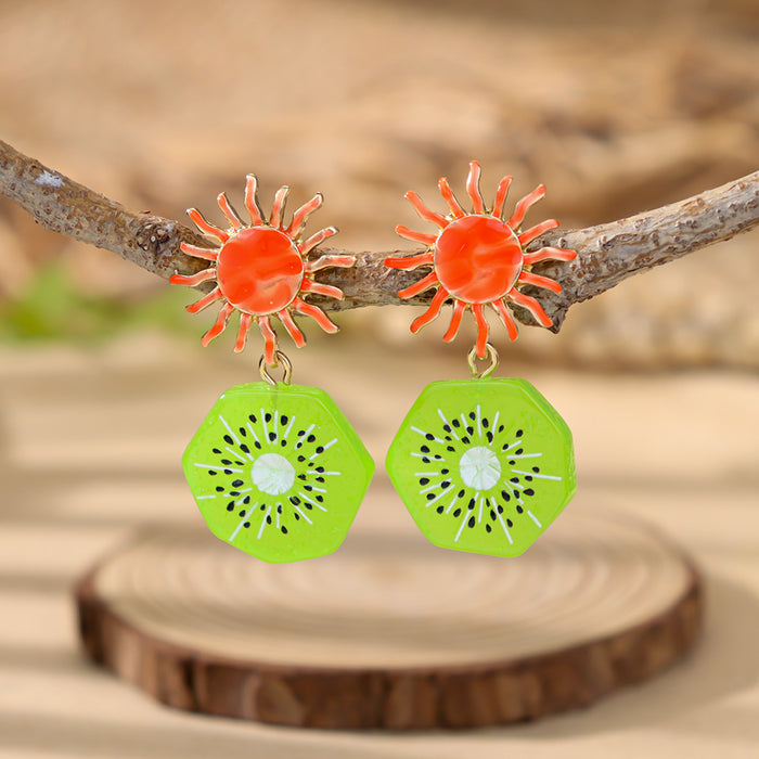 Wholesale Fruit Shaped Earrings Colorful Summer Vacation Jewelry Accessory MOQ≥3