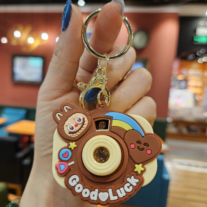 Wholesale Little sheep projection camera keychain l three-dimensional pendant girls bag ornaments